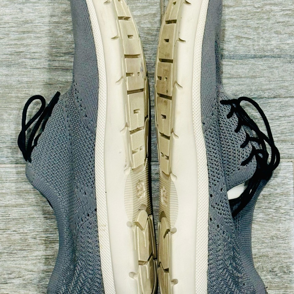Coach Men's Derby Knit Runner Brogue Lace Up Sneakers Gray - Picture 3 of 10
